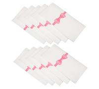 DECORNIJIA 50pcs Disposable Pocket Napkins Bow Print Wrapping Paper for Restaurants Hotels Family Gatherings Compact Table Napkins Guest Hand Towels Easy Event Preparation Serviettes