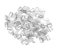 DECORNIJIA 50Pcs Elastic Bandage Clips Aluminum Fastener Buckles for Secure Wrap Fixing Polyester and Aluminum Material Use Replacement Bandage Buckle for Wounds and Injury Dressings