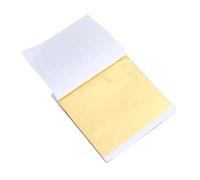DECORNIJIA 50pcs Imitation Gold Leaf Sheets Foil Paper for Gilding Crafts Art Furniture Restoration Ceramic Wood Glass Metal Wall Decoration Thin Delicate Foil Paper