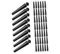 DECORNIJIA 50pcs Metal Cribbage Board Pegs Scoring Pins Portable Travel Game Accessories for Festival Party Black