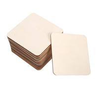 DECORNIJIA 50pcs Natural Wood Squares Unfinished Wooden Blank Tiles for DIY Craft Painting Engraving Rustic Wood Slices for Home Classroom Projects and Creative Art Activities
