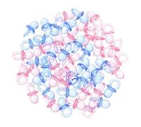 DECORNIJIA 50pcs Transparent Mini Acrylic Gender Neutral Shower Decorations for Boys and DIY Birthday Party Favors and Keepsakes
