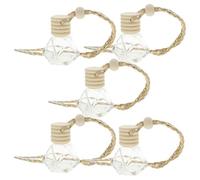 DECORNIJIA 5Pcs 8Ml Diamond-Shaped Glass Perfume Bottles, Hanging Reusable Car Diffuser Containers, Small Decorative Aroma Bottles for Vehicle Fragrance