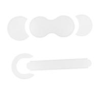 DECORNIJIA 5pcs Acrylic Wallet Stencil Templates for DIY Leather Coin Purse Crafting Transparent Moulds with Smooth Edges for Precise Sewing Patterns and Craft Bag Compartments
