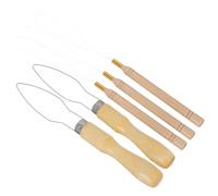 DECORNIJIA 5pcs Beading Threader with Wooden Handles DIY Needles Threading Tool for Manual Sewing and Crafting Practical Thread Inserter for Efficient Beadwork and Hand Stitching
