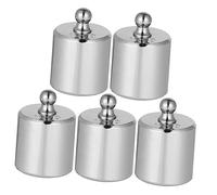 DECORNIJIA 5Pcs Chrome Plated Calibration Weights for Electronic Balances Scale Calibration Tools Educational Teaching Props for Home Kitchen