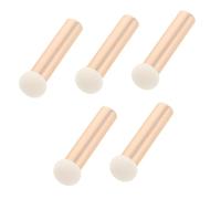 DECORNIJIA 5pcs Concealer Brush with Aluminum Handles Mini Supple Powder and Nose Contour Brushes for Under Eye and Spot Concealing Portable Makeup Tool for Flaw Coverage and Blending