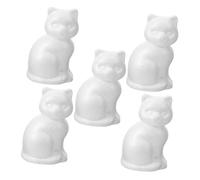 DECORNIJIA 5pcs DIY Foam Cat Models Blank Paintable Foam Embryos for Crafts Educational Creativity Party Decorations and Family Activities