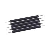 DECORNIJIA 5pcs Double Ended Nail Art Pens Black Embossing Tools Dot Painting Ball Stylus for Clay Modeling and Manicure Detailing