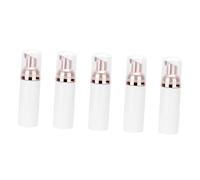 DECORNIJIA 5pcs Foaming Bottle Pump Dispenser Durable Pet Plastic Refillable Foam Making Containers with Rose Gold Pump Heads Suitable for Liquid Soap and Hand Wash at Home Hotel