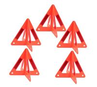 DECORNIJIA 5pcs Foldable Reflective Car Warning Triangles Vehicle Safety Signs for Roadside Emergencies Stable Design Compact Emergency Breakdown Kit for Parking Alerts