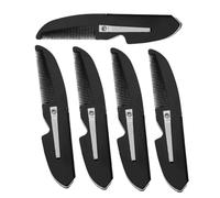 DECORNIJIA 5pcs Folding Beard Comb for Men Compact Plastic Mustache Hair Styling Grooming Tools Portable Pocket Hairdressing Combs for Beard and Hair Care