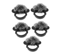 DECORNIJIA 5Pcs Lavalier Microphone Furry Windscreen Covers Lightweight Noise-reducing Lapel Mic Wind Muff for Indoor Outdoor Use Dustproof Protective Shield Enhancing Speech Clarity