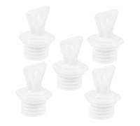 DECORNIJIA 5Pcs Leakproof Hot Water Bag Sealing Stoppers Plastic Caps Replacement for Hot Water Bottles White Leakproof Lid for Bags
