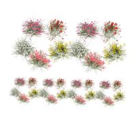 DECORNIJIA 5pcs Miniature Static Flower Clusters for Sand Table Model Decoration Sponge and Material Multi-color Tufts for Micro Landscape Railway Train Track Scenery DIY Scenic Grass Flowers
