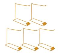DECORNIJIA 5pcs Nail Polish Display Stand in Golden Iron for Professional Setting, Efficient Sample Organization and Easy Assembly, Nail Art Color Chart Holder Suitable for Salon Use