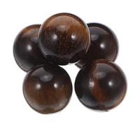 DECORNIJIA 5pcs Natural Tigers Eye Round Beads Smooth Glossy Crystal Stone Spacer Balls for Jewelry Making Authentic Loose Natural Round Stone Beads for Necklace Crafting and DIY Design