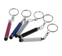 DECORNIJIA 5pcs Portable Small Capacitive Stylus Pens with Keychain Nonslip Grip Touchscreen Pens for Phones Tablets Black White Silver Blue Compact and Easy to Carry