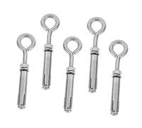 DECORNIJIA 5pcs Stainless Steel Manhole Expansion Screws Heavy Duty Expansion Bolts with Thickened Closed Ring Hooks for Secure Manhole Cover Lifting and Hanging