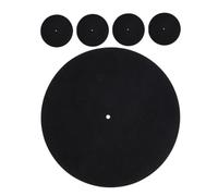 DECORNIJIA 5pcs Static Record Felt Mats for Turntable Vinyl Protector Slipmats with Shock Absorbing Felt Pad Reversible Design Compatible with Various Audio Systems for Home Use
