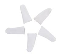 DECORNIJIA 5Pcs Thick Sheepskin Leather Finger Sleeves Heat Insulation Finger Protectors for Jewelry Making and Hot Food Handling Prevent Injury and Enhance Work Efficiency