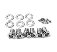 DECORNIJIA 6 PCS Sealed Electric Guitar Tuning Pegs Set Lr Chrome Machine Heads with Threaded Bushings and Screws for Easy Installation Metal Body Guitar Parts Replacement