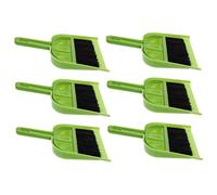 DECORNIJIA 6 Sets Mini Desktop Cleaning Tool Kits with Ergonomic Brooms and Dustpans for Household Keyboard Car and Multi Surface Use Candy Green Compact Sweepers for Home and Office