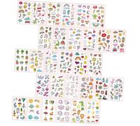 DECORNIJIA 60 Sheets Cartoon Temporary Tattoo Decals Washable Body Stickers Cute Kawaii Designs Safe for Party Decoration