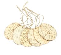 DECORNIJIA 60pcs Easter Wooden Egg Slices DIY Craft Kit, Blank Wood Cutouts for Painting and Graffiti, Hand-Painted Decorations for ’ Easter Crafts and Home Ornamentation