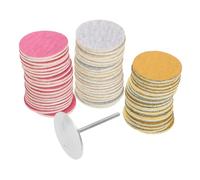 DECORNIJIA 60pcs Sandpaper Discs for Nail Drill with Self-Adhesive Emery Film Pads 25mm Replacement Foot Files Discs Portable Design for Home Use and Removing Dead Skin