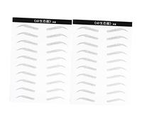 DECORNIJIA 6d Waterproof Simulation Eyebrow Stickers 20 Pairs Hair-like Artificial Eyebrow Natural Raise Look