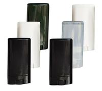 DECORNIJIA 6pcs 15g Oval Flat Empty Lipstick Tubes and Lip Balm Containers with Caps, DIY Refillable Deodorant and Lip Gloss Holders for Travel and Personal Care Random Color