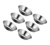 DECORNIJIA 6pcs Aluminium Alloy Egg Tart Molds Non-Stick DIY Pastry Baking Forms for Cakes Pies Muffins Safe Tart Cases Tins for Home Oven Use