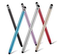 DECORNIJIA 6pcs Capacitive Stylus Pens Tablet Writing Pen Set for Smartphones High Sensitivity Screen Touch Multi-color Black Silver Blue Purple Gold Red for Digital Devices