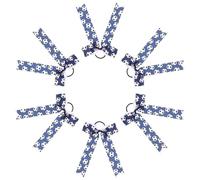 DECORNIJIA 6pcs Cheerleader Bows Hair Ties Soft Elastic Ponytail Holders with Ribbon Bowknots Gentle Sport Hair Scrunchies for Soccer Players Birthday Parties School Teams Women and Moms