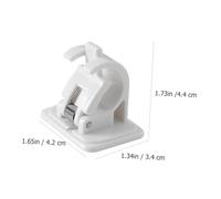 DECORNIJIA 6pcs Curtain Rod Brackets Multipurpose Abs Rod Holders for Home Office Living Bedroom Kitchen with Strong Sticky Support