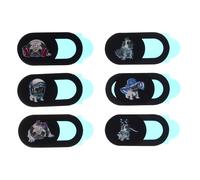 DECORNIJIA 6pcs Dog Pattern Webcam Cover Privacy Sticker for Phone and Computer Cameras, Slide Camera Lens Protector for Work from Home and Online Security