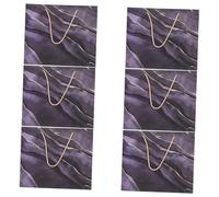 DECORNIJIA 6pcs Elegant Marble Design Bags with Bow Ribbons Durable Present Containers for Birthdays Weddings Graduations and Holiday Parties All Purpose Favor Bags