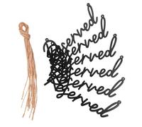 DECORNIJIA 6Pcs Elegant Wooden Wedding Signs Hanging Reserved Chair Plates Decorative Table Markers for Wedding Reception Party Supplies Front Door Welcome