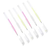DECORNIJIA 6pcs Eyebrow Position Marking Pens Set for Microblading Practice, Multi-color (white, Pink, Fluorescent Green), Pens for Precise Brow Mapping and Professional Use