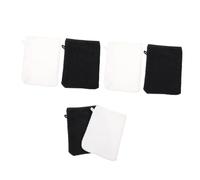 DECORNIJIA 6pcs Face Cleaning Gloves Soft Exfoliating Washcloths for Facial Makeup Removal Reusable Skin-friendly Bath Gloves for Shower and Travel Anti-pilling Microfiber Black and White
