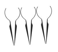 DECORNIJIA 6Pcs False Eyelash Display Holder Sticks for Professional Eyelashes Applicator Tool Compact Black Organizer for Beauty Salons and Makeup Studios
