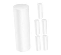 DECORNIJIA 6pcs Foam Cylindrical Decoration Foam Modeling Rods Tube Shapes Floral Ornaments DIY Craft Home Craft Shapes Arts and Rods Modeling White