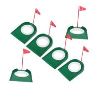 DECORNIJIA 6pcs Golf Putting Cup with Flags for Indoor Outdoor Practice Portable Plastic Golf Hole Training Aid for Spaces Lightweight Compact Putter Trainer for Beginners and Advanced