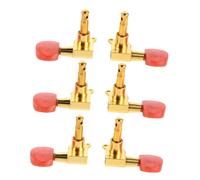 DECORNIJIA 6pcs Guitar Tuner Pegs Guitar Tuning Pegs Winder Replacement Tuning Machines Electric Key Knob Key Tool Golden