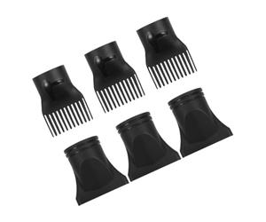 DECORNIJIA 6Pcs Hair Dryer Diffuser and Comb Nozzle Attachments Plastic Concentrator for Quick Drying and Versatile Styling Lightweight Travel-friendly for Curly Hair at Home and Salon