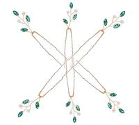 DECORNIJIA 6pcs Hairpins for Wedding Decorative Rhinestone Hair Accessories Pearl Bobby Pins for Bridesmaid