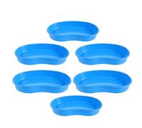 DECORNIJIA 6Pcs Medication Organiser Pill Counting Tray Set - Small, Medium Large Kidney-Shaped ABS Tablet Dispenser for Medical Cart Use and Travel Medication Management