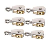 DECORNIJIA 6pcs Metal Fixed Pulley Kit for Physics Lab Science Experiments Mini Single Pulley Block for Classroom Use and DIY Model Assembly with Precise Alignment