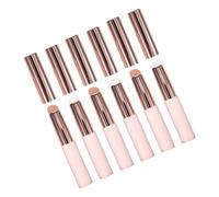 DECORNIJIA 6pcs Silicone Lip Brushes with Caps for Travel Makeup Portable Mini Reusable Lipstick Applicators Protective Cover for Clean Use Soft Tips for Seamless Color Blending